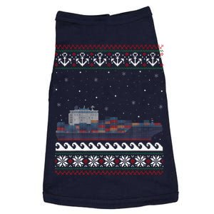 Cargo Ship Crews Matching Ugly Christmas Container Ship Xmas Doggie Tank