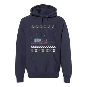 Cargo Ship Crews Matching Ugly Christmas Container Ship Xmas Premium Hoodie