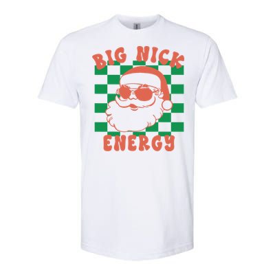 Cute Santa Claus Retro Groovy Big Nick Santa Energy Christmas Xmas 2024 Gift Softstyle CVC T-Shirt