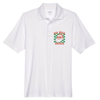 Cute Santa Claus Retro Groovy Big Nick Santa Energy Christmas Xmas 2024 Gift Men's Origin Performance Pique Polo