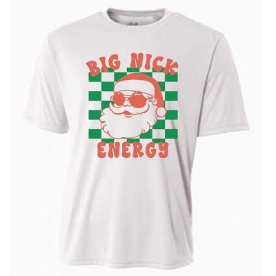 Cute Santa Claus Retro Groovy Big Nick Santa Energy Christmas Xmas 2024 Gift Cooling Performance Crew T-Shirt