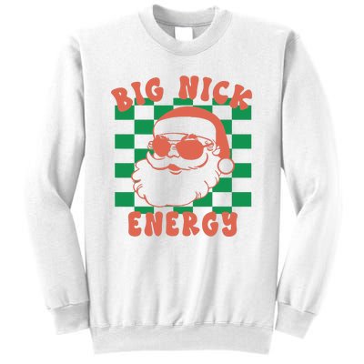 Cute Santa Claus Retro Groovy Big Nick Santa Energy Christmas Xmas 2024 Gift Sweatshirt