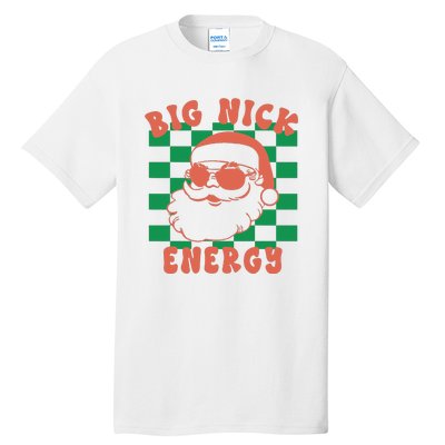 Cute Santa Claus Retro Groovy Big Nick Santa Energy Christmas Xmas 2024 Gift Tall T-Shirt