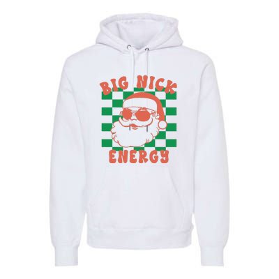 Cute Santa Claus Retro Groovy Big Nick Santa Energy Christmas Xmas 2024 Gift Premium Hoodie