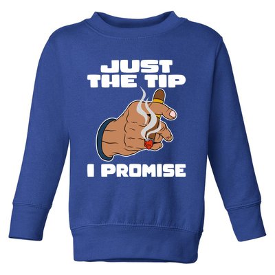 Cigar Smoker Cigar Smoking Cigars Just The Tip I Promise Gift Toddler Sweatshirt