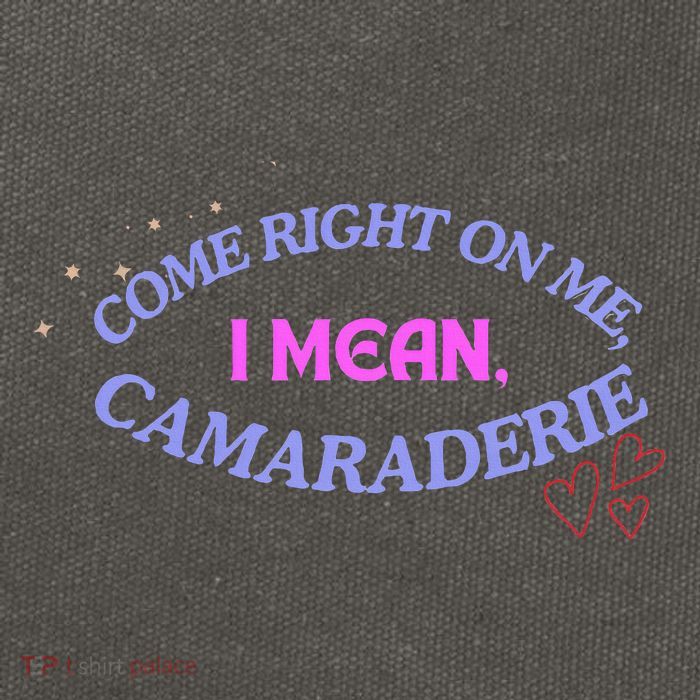 Camaraderie Spelling Come Right On Me Cotton Canvas Backpack