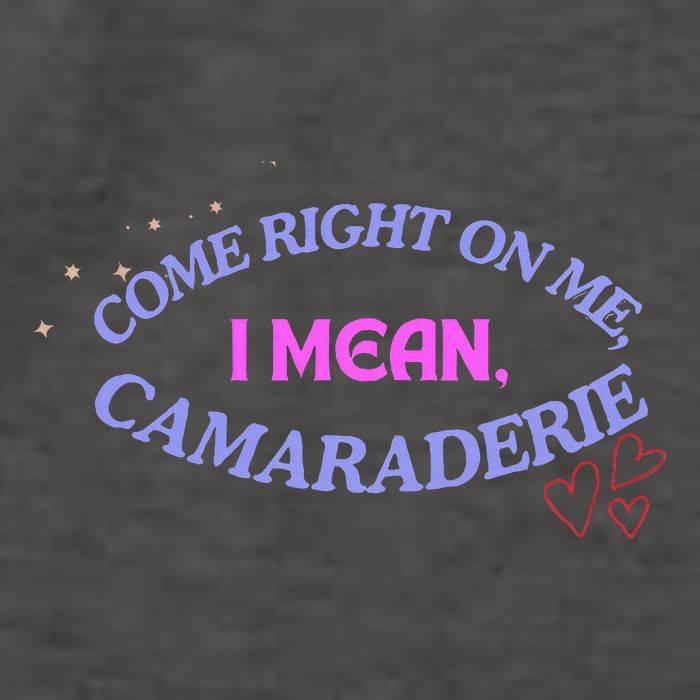 Camaraderie Spelling Come Right On Me Vector Backpack