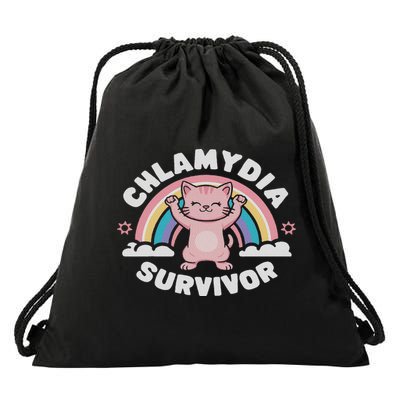Chlamydia Survivor Drawstring Bag