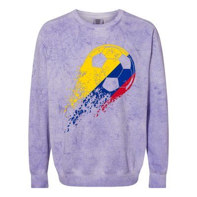 Colombia Soccer Colombian Flag Pride Soccer Player Colorblast Crewneck Sweatshirt