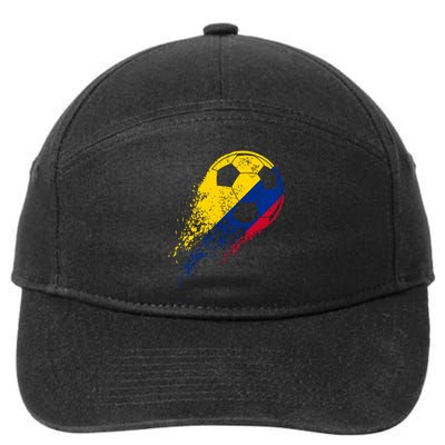 Colombia Soccer Colombian Flag Pride Soccer Player 7-Panel Snapback Hat