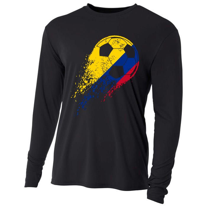 Colombia Soccer Colombian Flag Pride Soccer Player Cooling Performance Long Sleeve Crew