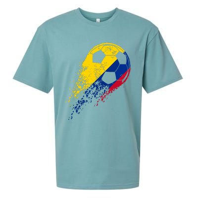 Colombia Soccer Colombian Flag Pride Soccer Player Sueded Cloud Jersey T-Shirt