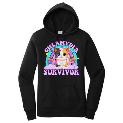 Chlamydia Survivor Cat Meme Funny Shirts For Adult Humor Women's Pullover Hoodie