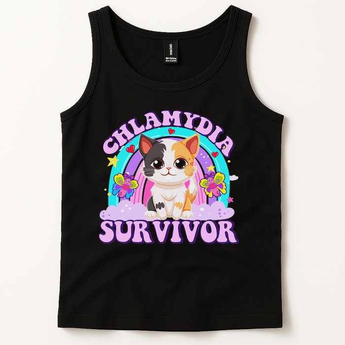 Chlamydia Survivor Cat Meme Funny Shirts For Adult Humor Tank Top