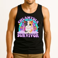 Chlamydia Survivor Cat Meme Funny Shirts For Adult Humor Tank Top