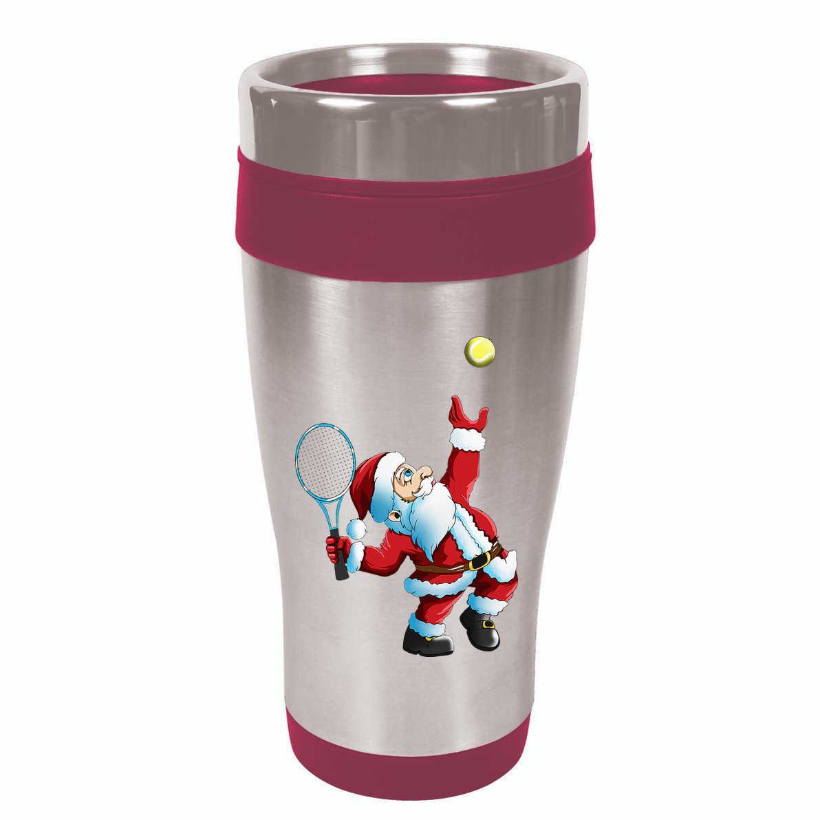 Christmas Santa Claus Tennis Game Tennis Racket Backpack