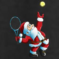 Christmas Santa Claus Tennis Game Tennis Racket Beanie