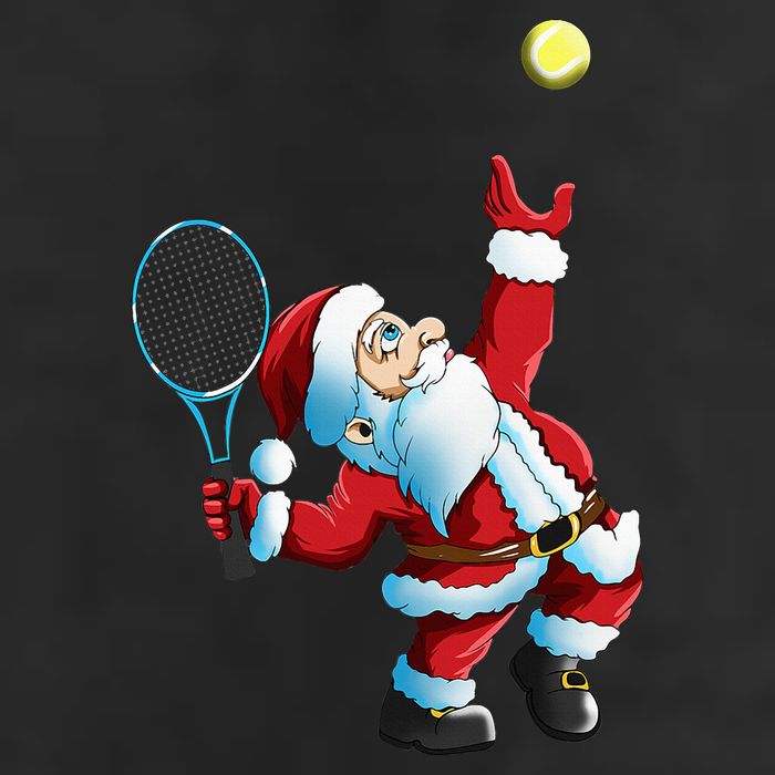 Christmas Santa Claus Tennis Game Tennis Racket Beanie