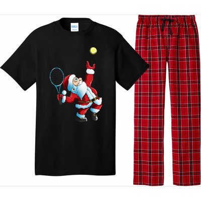 Christmas Santa Claus Tennis Game Tennis Racket Pajama Set