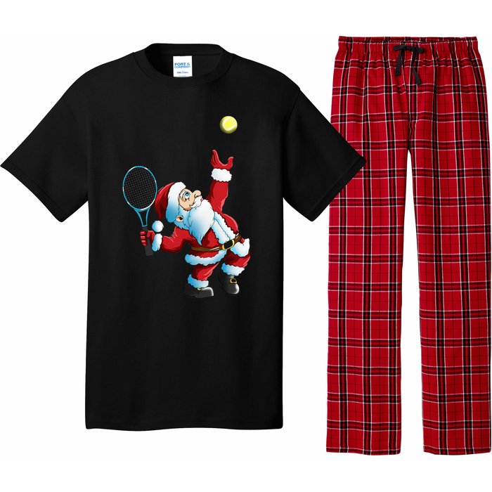 Christmas Santa Claus Tennis Game Tennis Racket Pajama Set