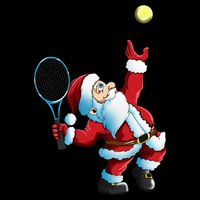 Christmas Santa Claus Tennis Game Tennis Racket 16 in Basic Backpack