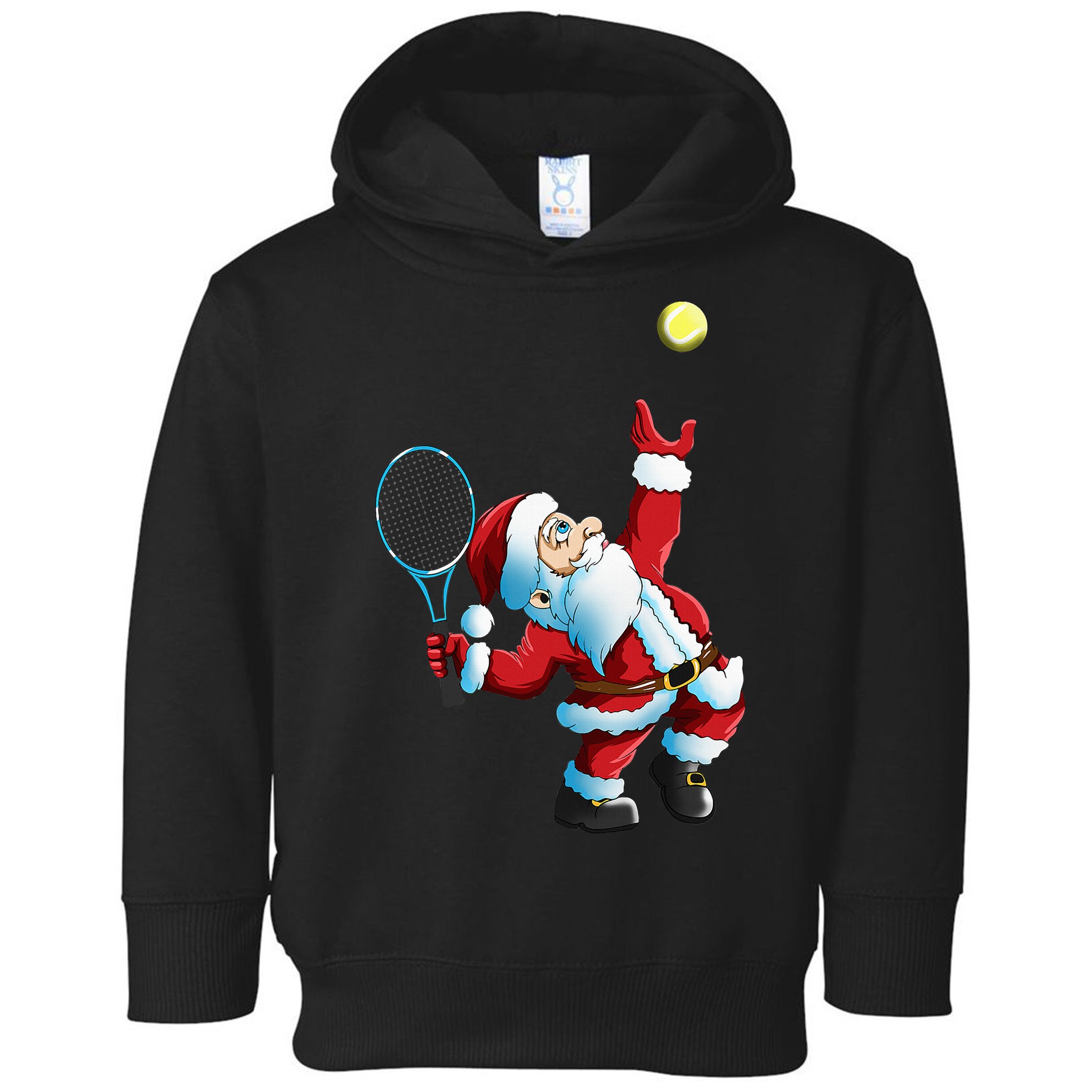 Christmas Santa Claus Tennis Game Tennis Racket Toddler Hoodie