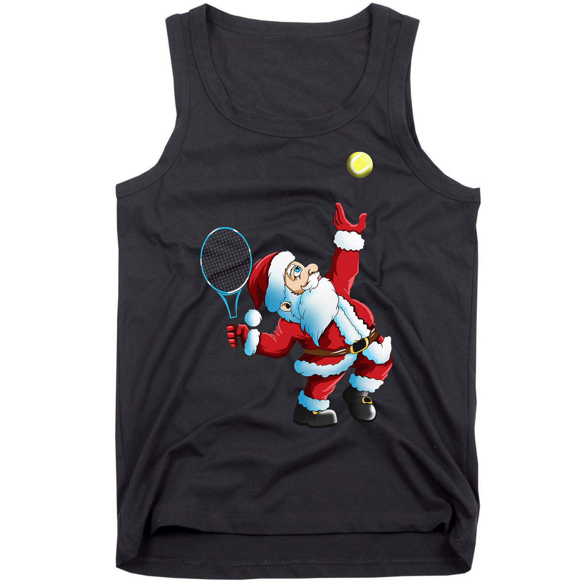 Christmas Santa Claus Tennis Game Tennis Racket Tank Top