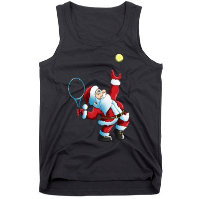 Christmas Santa Claus Tennis Game Tennis Racket Tank Top