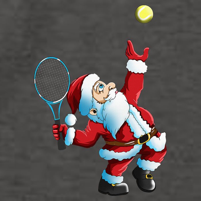 Christmas Santa Claus Tennis Game Tennis Racket Vector Backpack