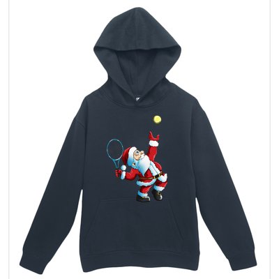 Christmas Santa Claus Tennis Game Tennis Racket Urban Pullover Hoodie