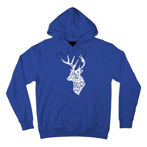 Christmas Snowflake Cute Deer Oh Reindeer Print Cool Gift Hoodie