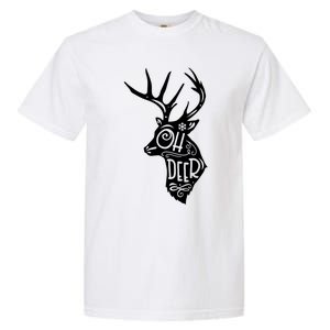 Christmas Snowflake Cute Deer Oh Reindeer Print Cool Gift Garment-Dyed Heavyweight T-Shirt