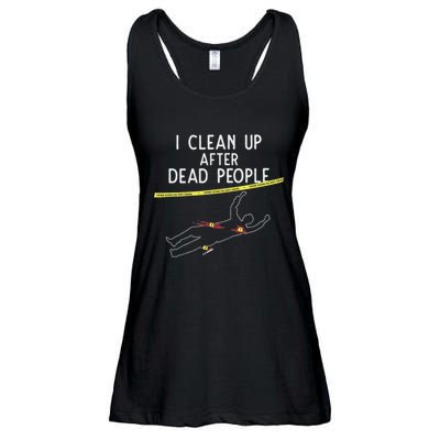 Crime Scene Cleaner I Clean Up After Dead People Ladies Essential Flowy Tank