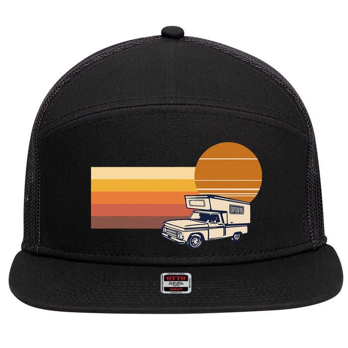 Cabover Slidein Camper RV Truck Retro Truck Camper 7 Panel Mesh Trucker Snapback Hat