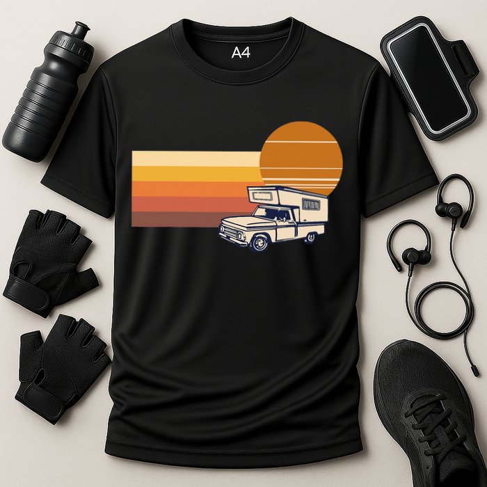 Cabover Slidein Camper RV Truck Retro Truck Camper Performance Shirt