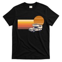 Cabover Slidein Camper RV Truck Retro Truck Camper T-Shirt