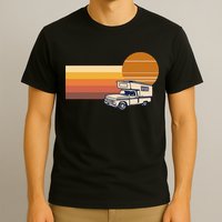 Cabover Slidein Camper RV Truck Retro Truck Camper T-Shirt