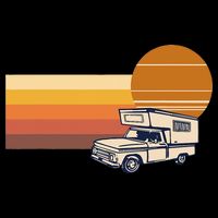Cabover Slidein Camper RV Truck Retro Truck Camper T-Shirt