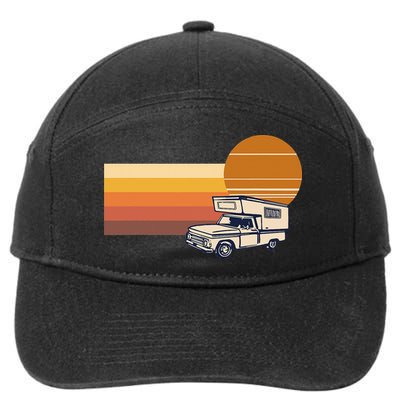 Cabover Slidein Camper RV Truck Retro Truck Camper 7-Panel Snapback Hat