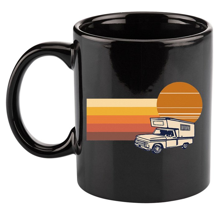 Cabover Slidein Camper RV Truck Retro Truck Camper 11oz C Handle Ceramic Mug