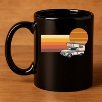 Cabover Slidein Camper RV Truck Retro Truck Camper 11oz C Handle Ceramic Mug