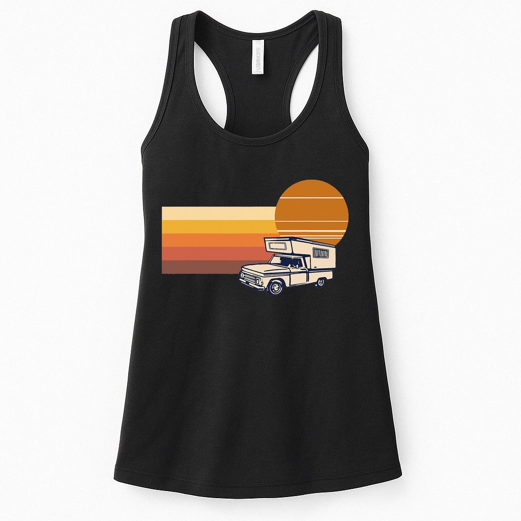 Cabover Slidein Camper RV Truck Retro Truck Camper Womens Tank Top