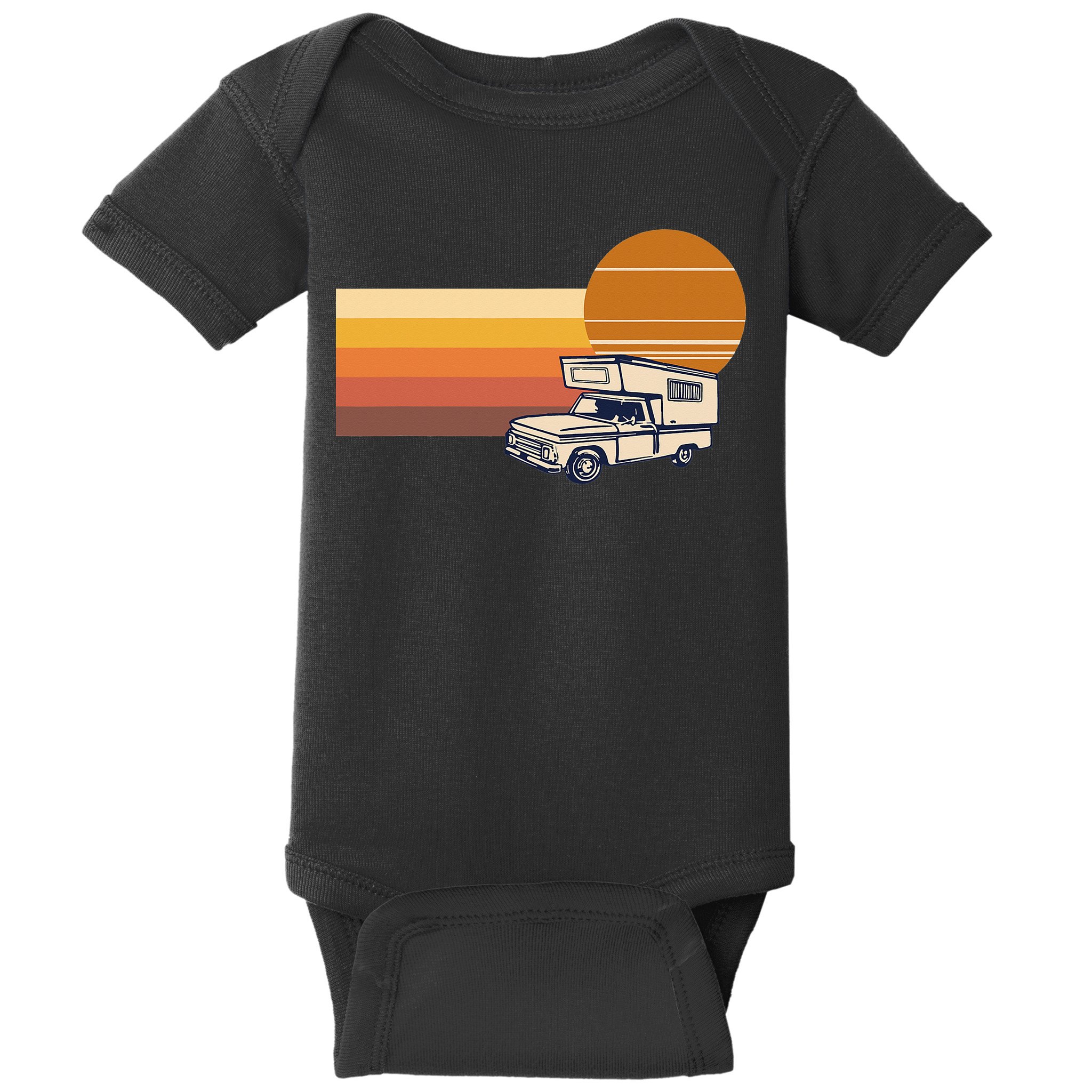 Cabover Slidein Camper RV Truck Retro Truck Camper Baby Bodysuit