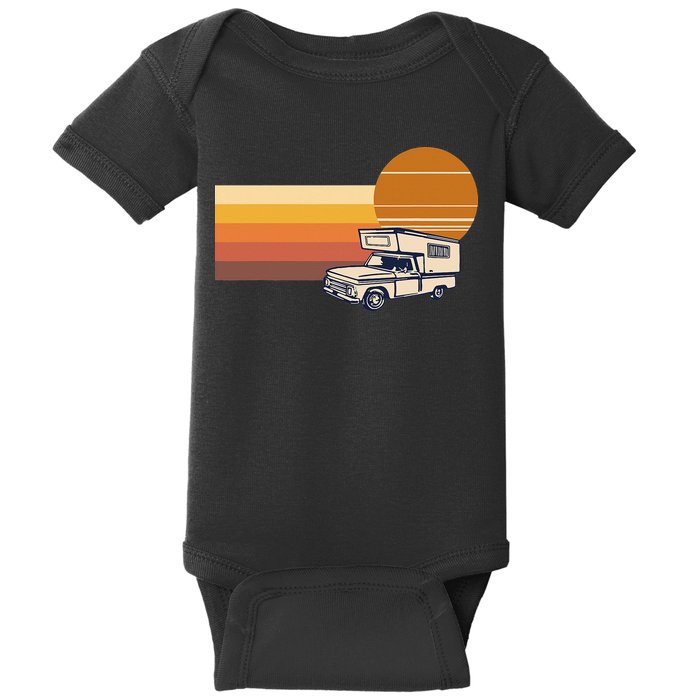Cabover Slidein Camper RV Truck Retro Truck Camper Baby Bodysuit