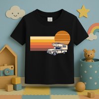 Cabover Slidein Camper RV Truck Retro Truck Camper Toddler T-Shirt