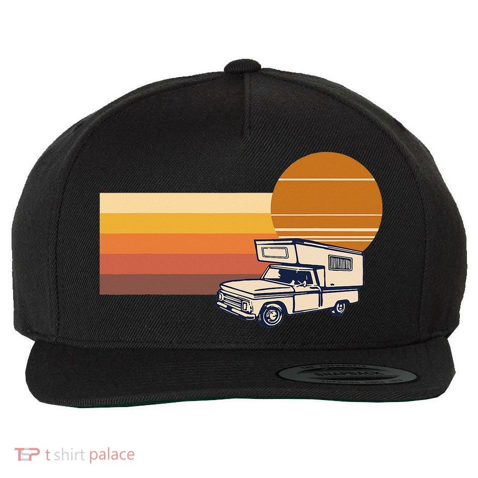 Cabover Slidein Camper RV Truck Retro Truck Camper Wool Snapback Cap