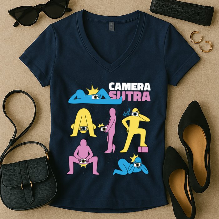 Camera Sutra Women's V-Neck T-Shirt