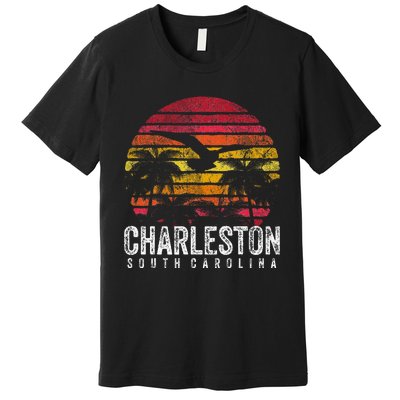 Charleston South Carolina Retro 70s 80s Style Premium T-Shirt