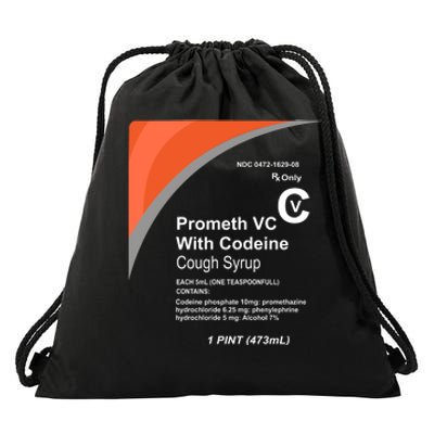 Cough Syrup Drawstring Bag