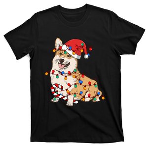 Corgi Santa Christmas Lights Xmas Dog Lover Merry Corgmas T-Shirt